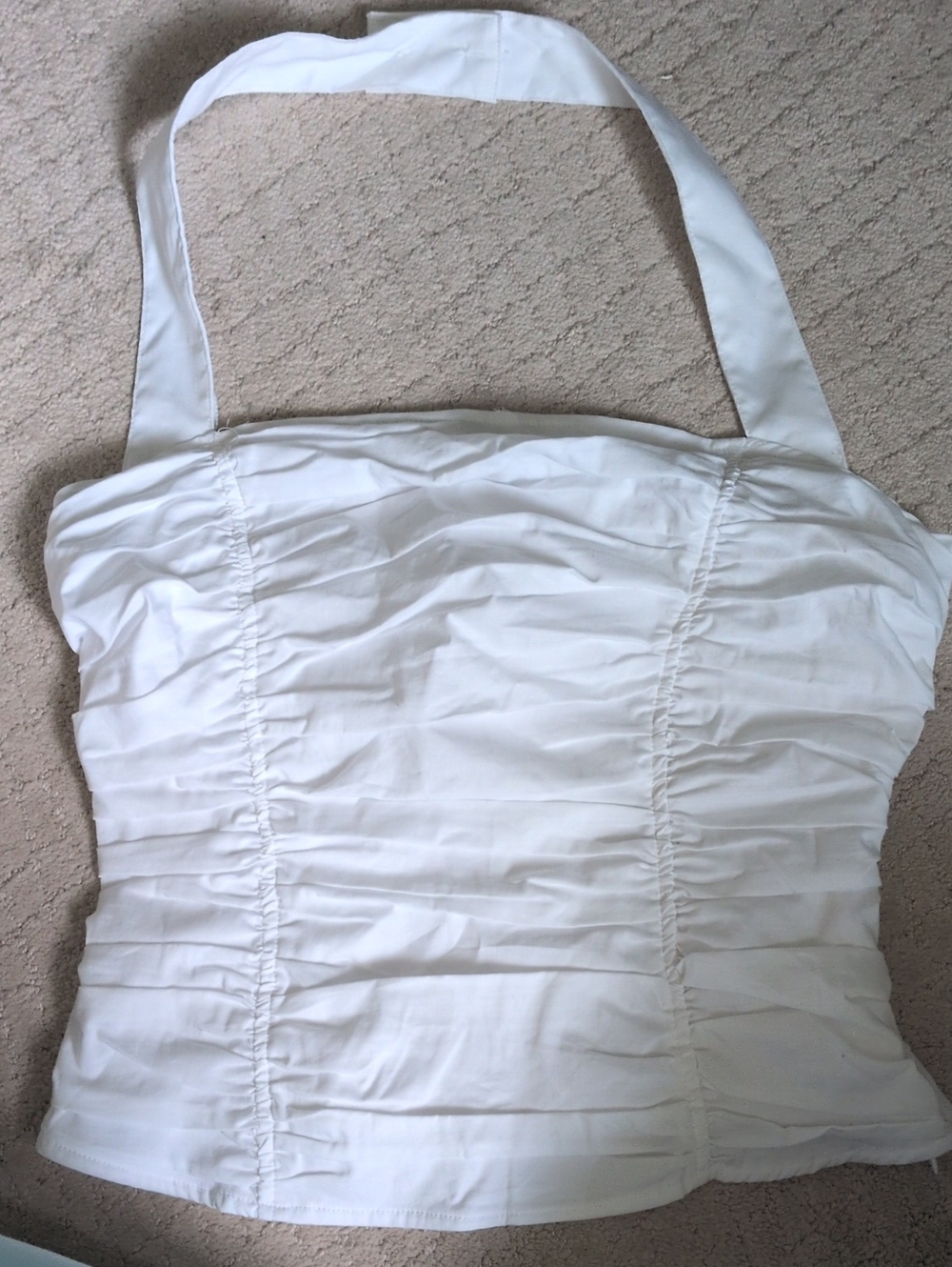 Express White Ruched Halter Camisole